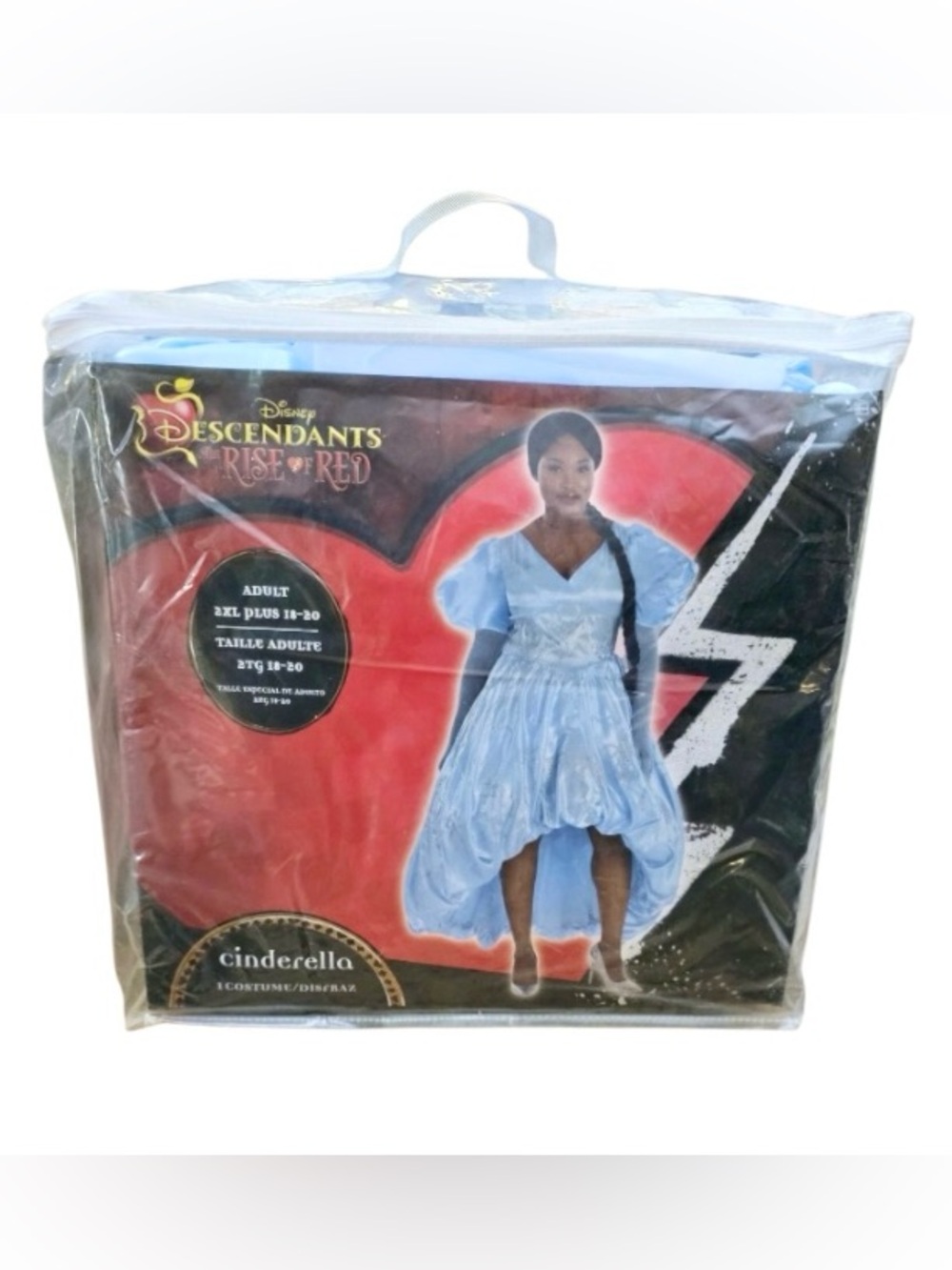 NEW Disney Descendants Rise Of Red Cinderella Adult Plus Costume Size 2XL 18-20